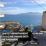 SHITET APARTAMENT 2+1+2 ME PAMJE DETI NE SARANDE