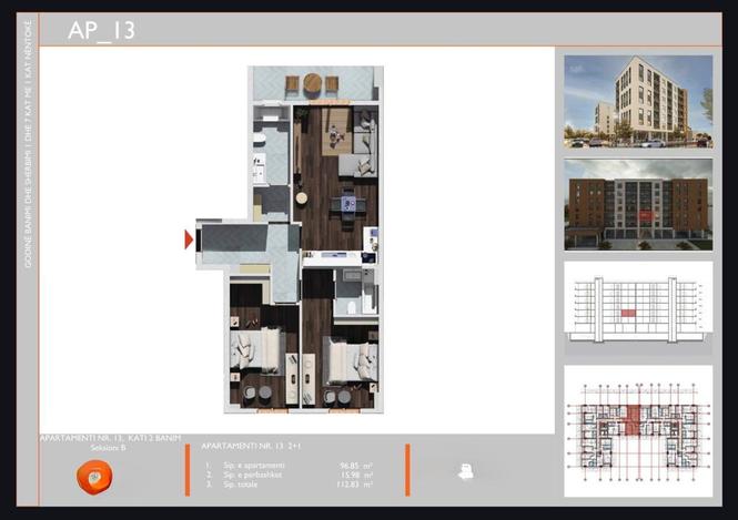 Shitet apartament 2+1+2