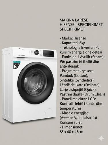 OKAZION! Lavatrice Hisense 6kg (Steam Inverter)