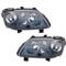 Set di fari per motore VW Caddy Touran -5/08 nero alogeno H7