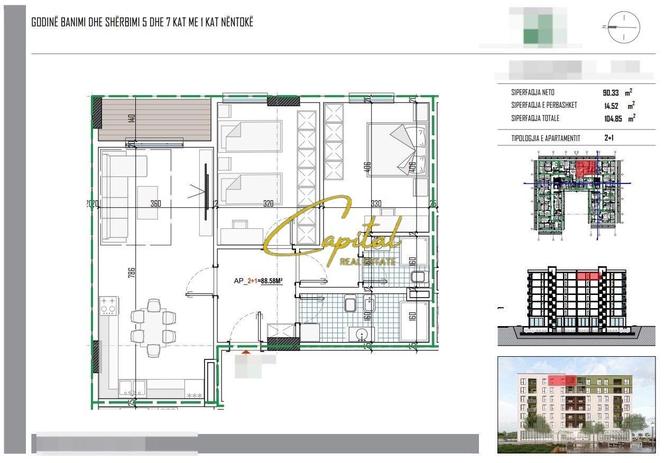 SHITET APARTAMENT 2+1 PASKUQAN 126.000 EURO