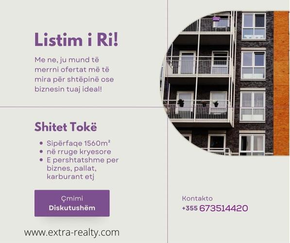 &#55356&#57313 Shitet toke Truall &#55357&#56528Sipërfaqe 1560 m²