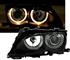 Set di fari Angel Eyes in nero per BMW Serie 3 E46 Limousine