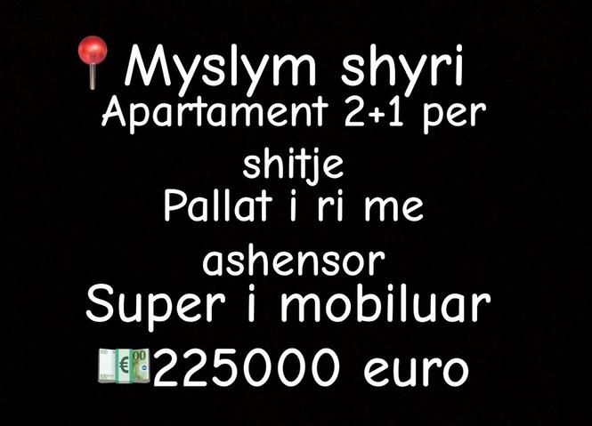 Apartament 2+1 per shitje te Myslym Shyri, pallat i ri
