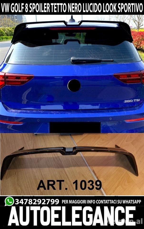 ALETTONE TETTO PER VW GOLF 8 VIII SPOILER POSTERIORE NERO LU