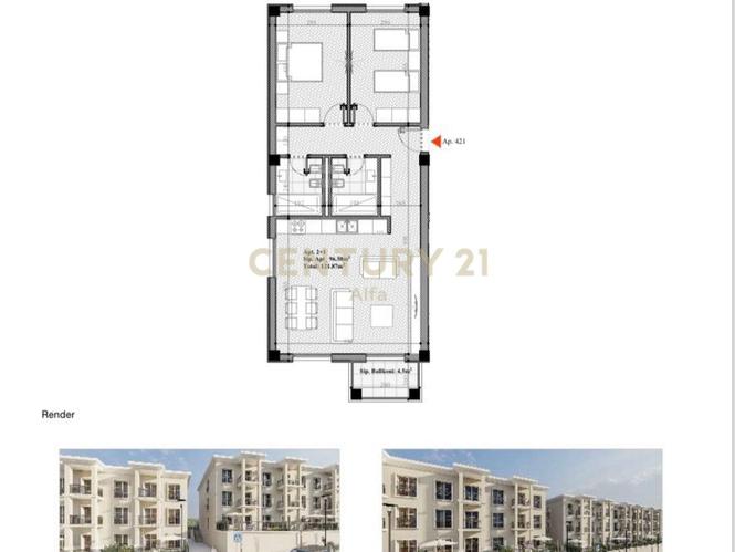 Shitet apartament 2+1+2 tek Rolling Hills Liqeni