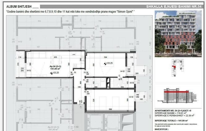 SHITET APARTAMENT 2+1 ISH FUSHA E AVIACIONIT 208.700 EURO