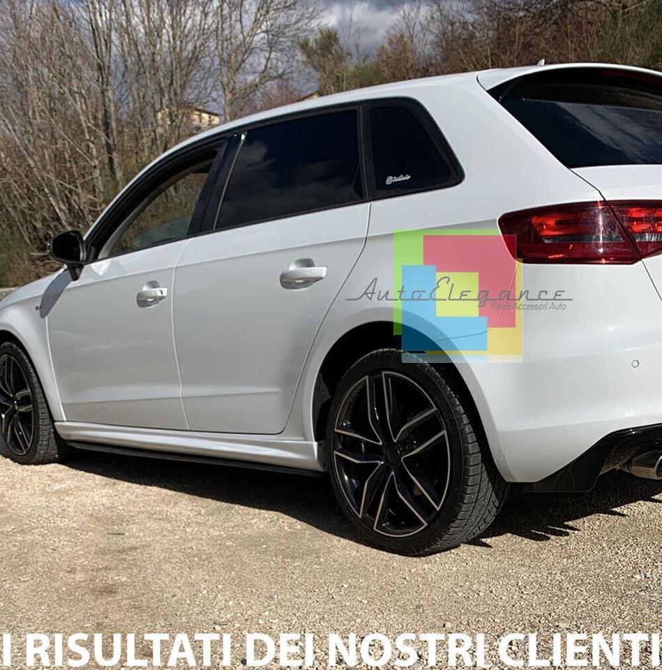 FLAPS SOTTO MINIGONNE LATERALI AUDI A3 8V SPORTBACK ABS NERO