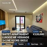 SHITET APARTAMENT LUKSOZ ME VERANDE 1+1 NE VLORE-SKELE