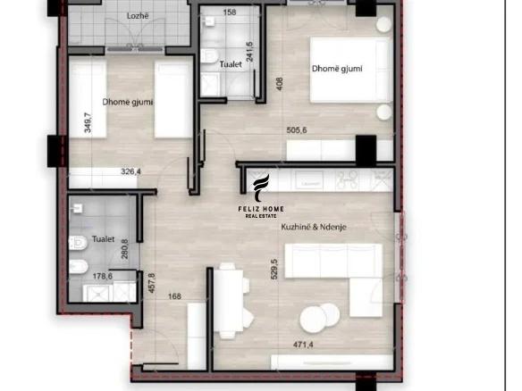 SHITET APARTAMENT 2+1 PORCELAN 155.000 EURO FH-59190