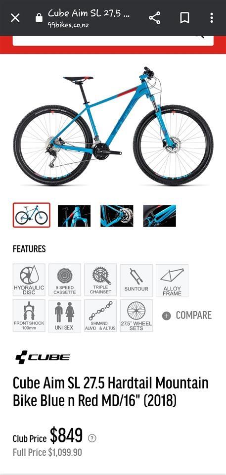 Cube aim sl 27.5 hardtail bike 2018 on sale