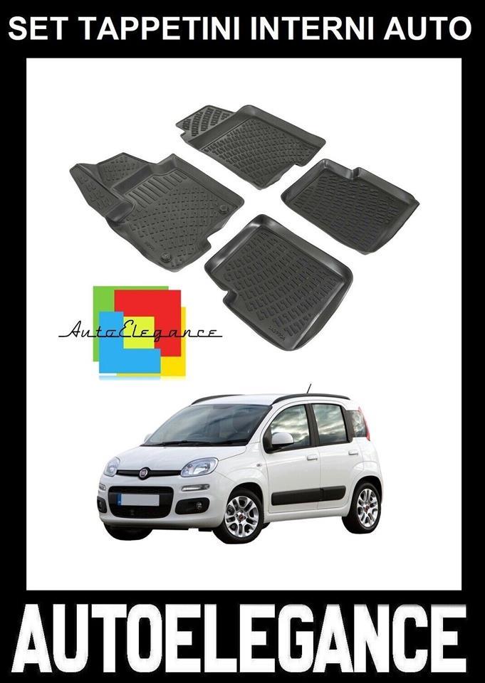 SET TAPPETINI INTERNI AUTO IN GOMMA SU MISURA FIAT PANDA III