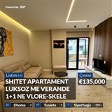 SHITET APARTAMENT LUKSOZ ME VERANDE 1+1 NE VLORE-SKELE