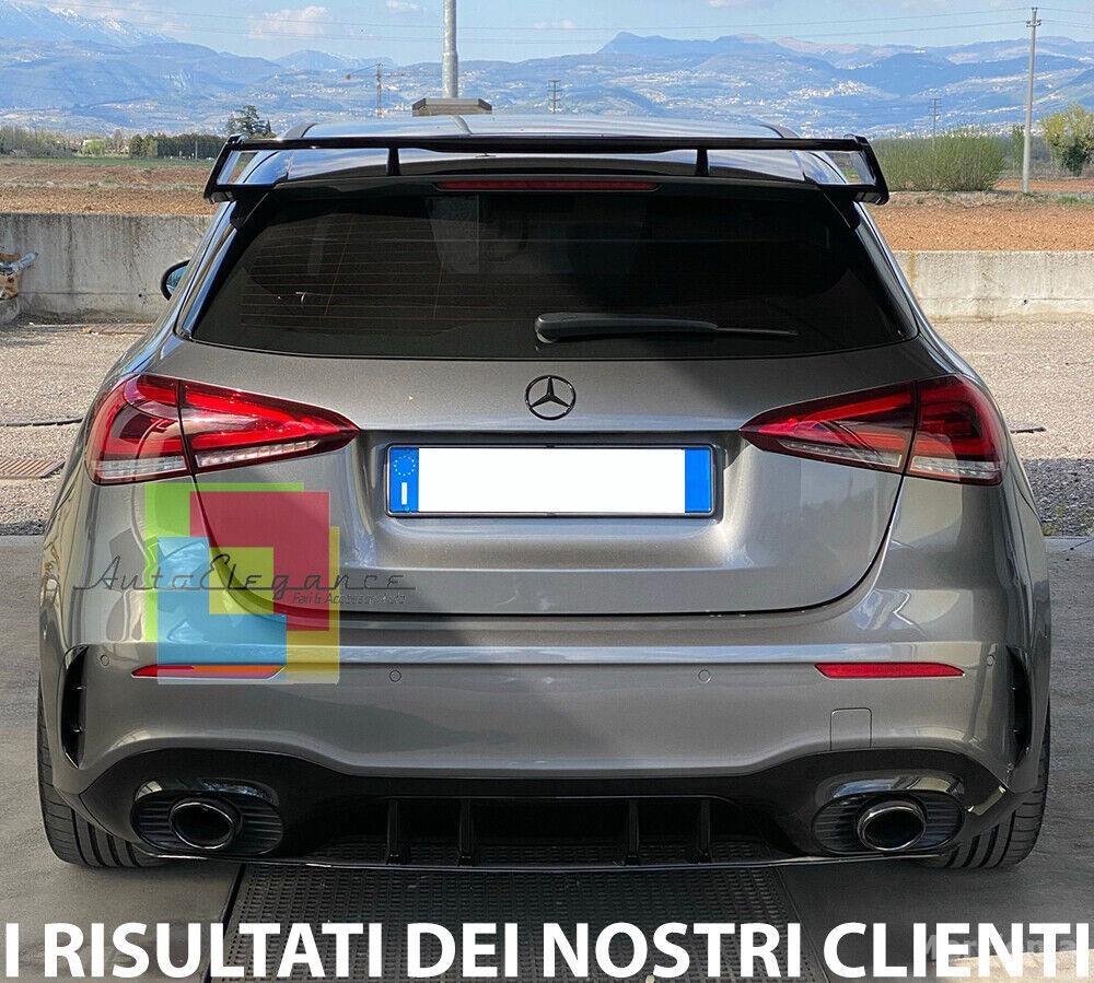 MERCEDES A W177 2018+ SPLITTER PARAURTI ANTERIORE LIP SPOILER NERO AMG A45