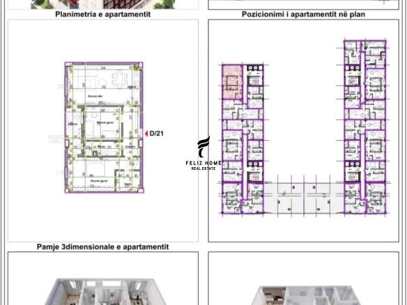 SHITET APARTAMENT 2+1 RRUGA E KAVAJES 273.000 EURO FH-59240