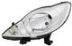 Faro sinistro per Peugeot 107 6/05-1/12 H4 lente alogena