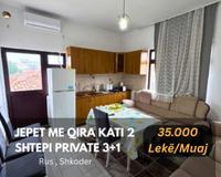 🔥 Jepet me Qira Kati 2 Shtepi Private 3+1 Rus , Shkoder.