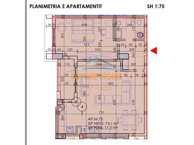 Shitet, Apartament 1+1 ,Shkolla Bajram Curri,